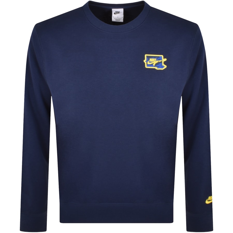 Navy logo sweatshirt cheap